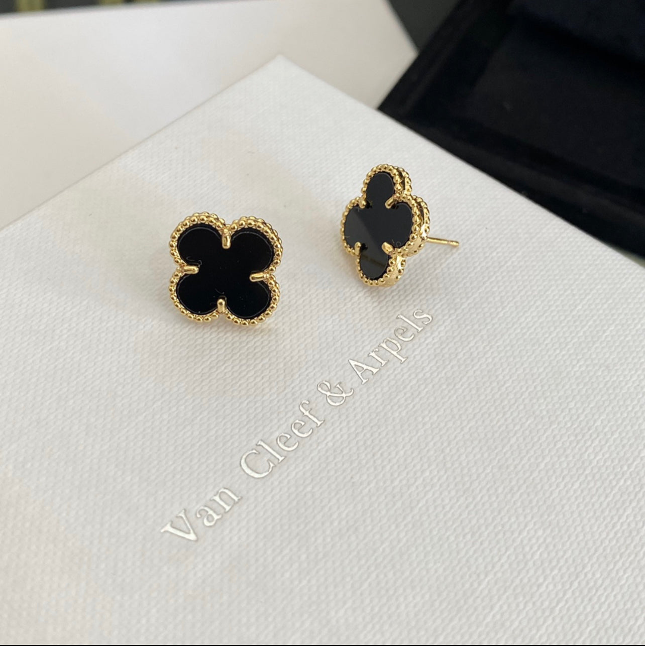 Black and Gold Van Cleef Earrings