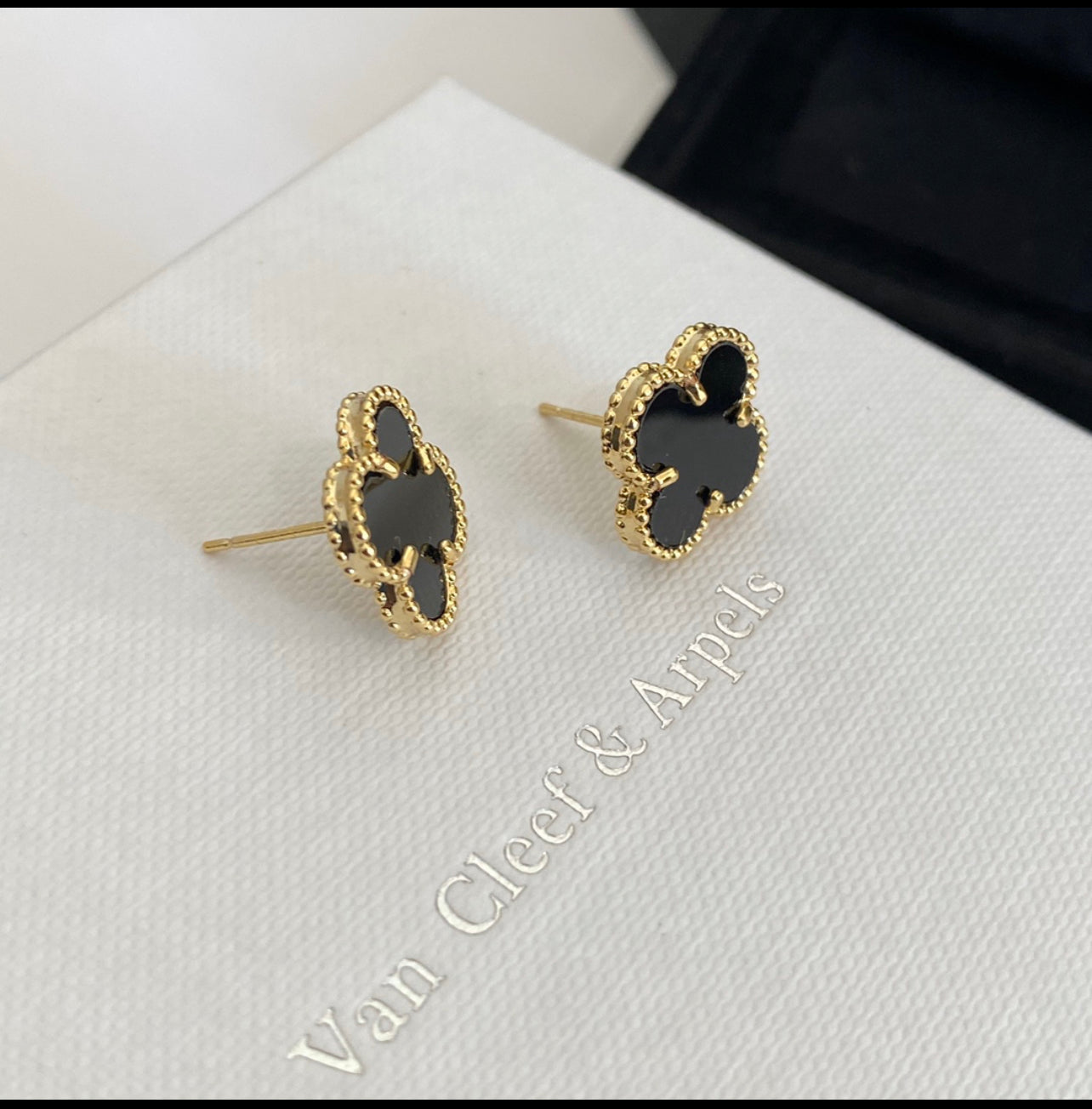 Black and Gold Van Cleef Earrings